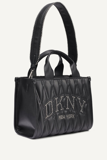 DKNY HADLEE SMALL QUILTED LOGO TOTE