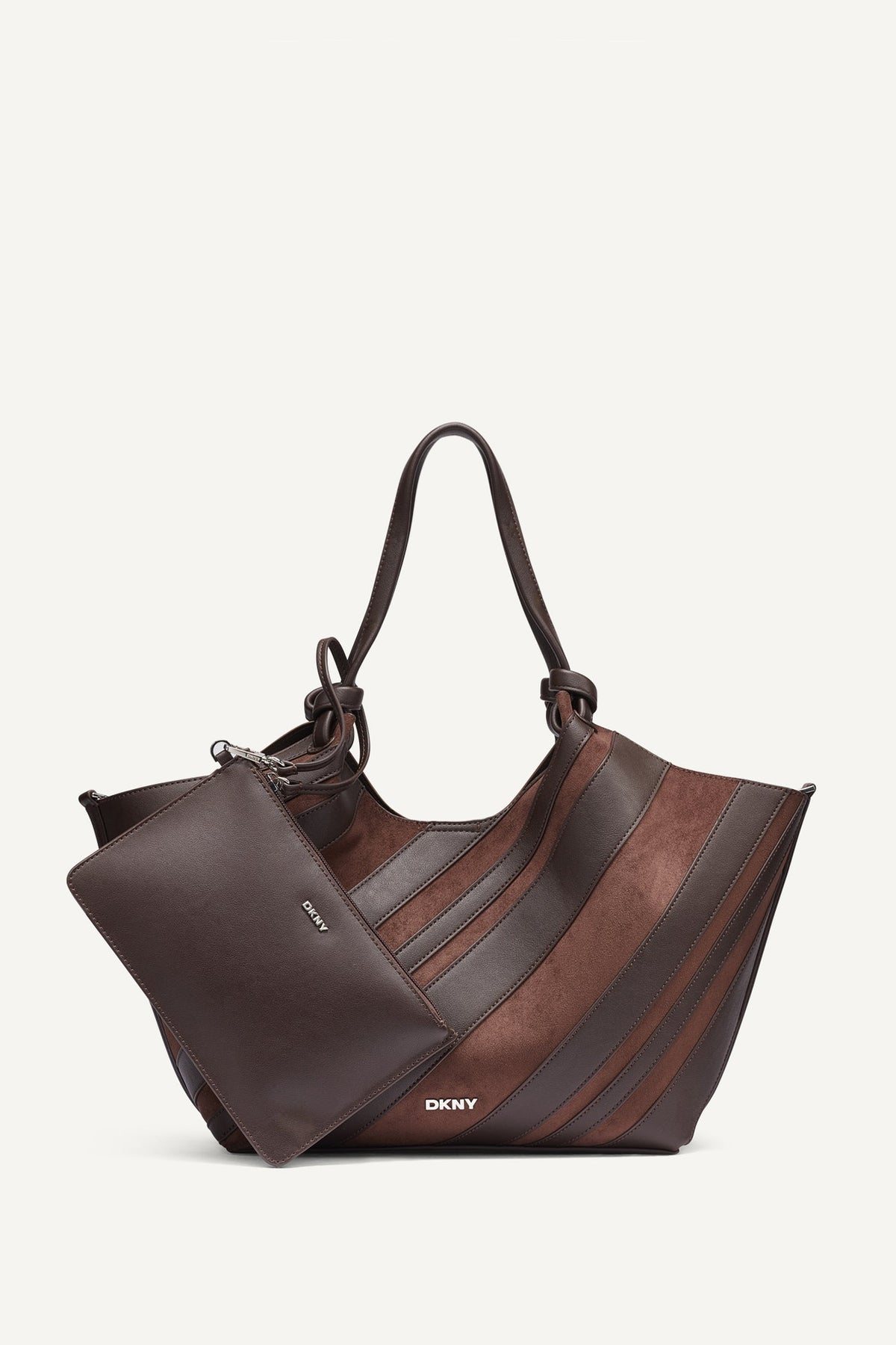 DKNY PAULA MEDIUM STRIPED COMMUTER TOTE