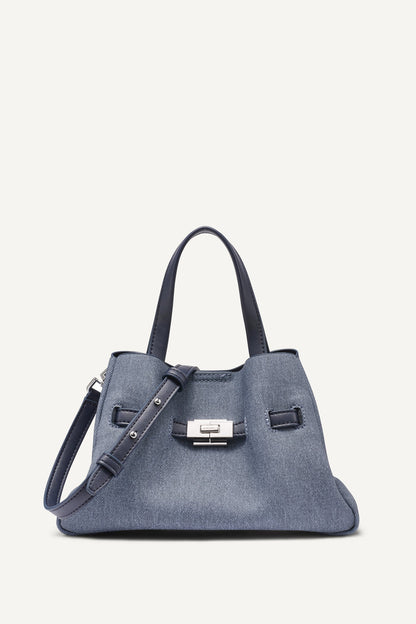 DKNY BRYAR DENIM SMALL SATCHEL