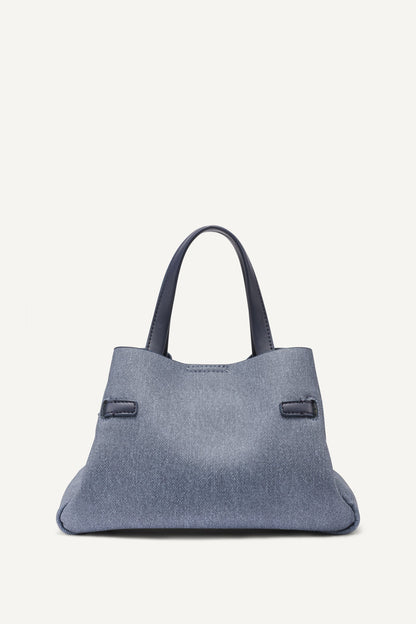 DKNY BRYAR DENIM SMALL SATCHEL