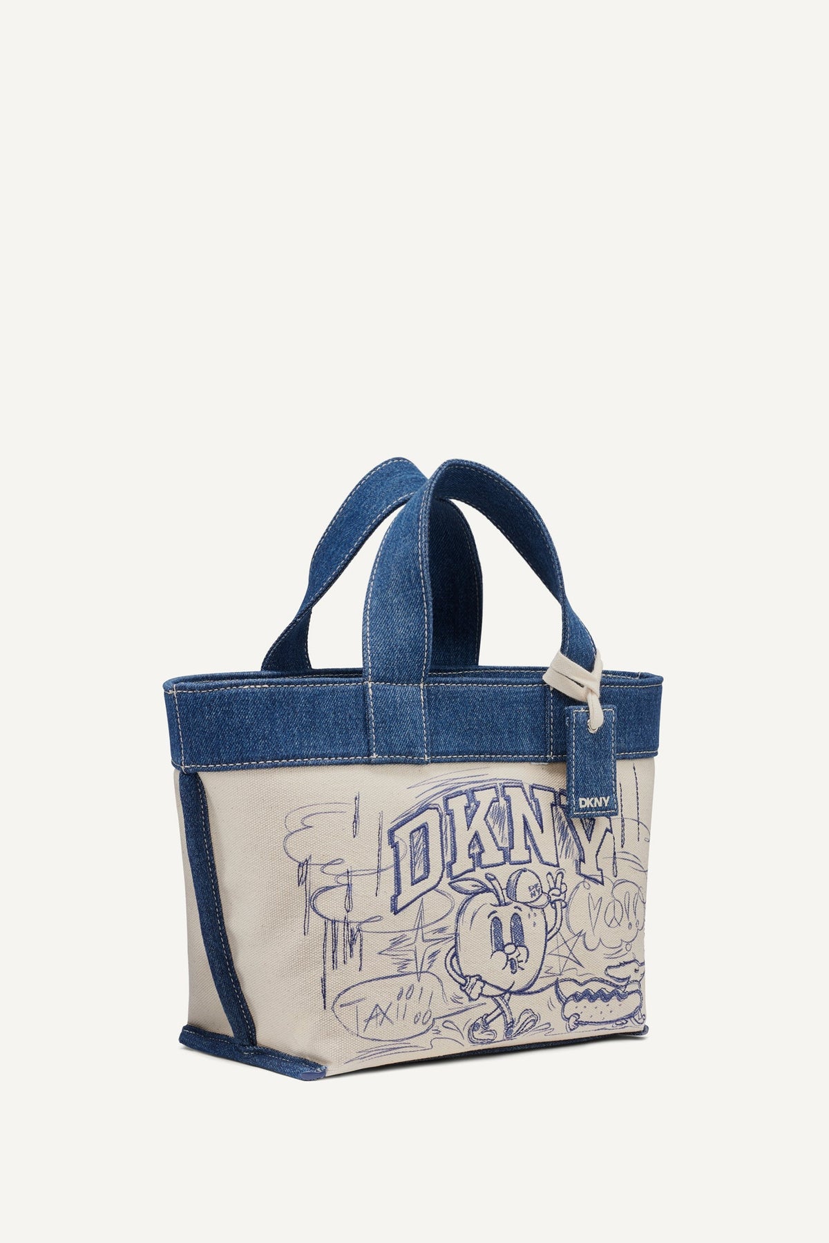 DKNY BRADY CANVAS SMALL GRAFFITI LOGO CROSSBODY BAG