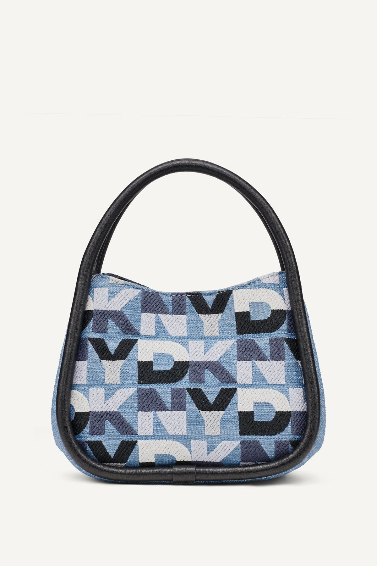 DKNY CAPRI DENIM LOGO HOBO CROSSBODY BAG