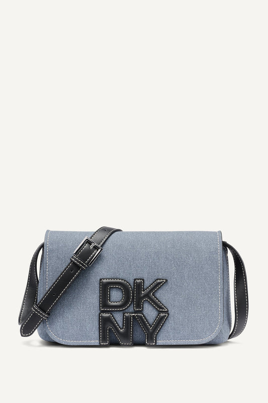 DKNY NICOLE DENIM LOGO CROSSBODY BAG