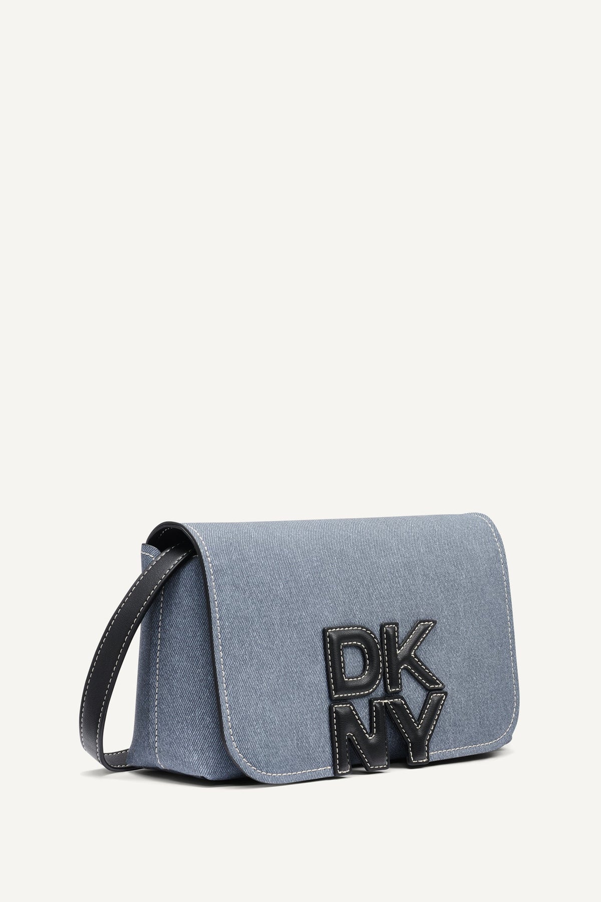 DKNY NICOLE DENIM LOGO CROSSBODY BAG