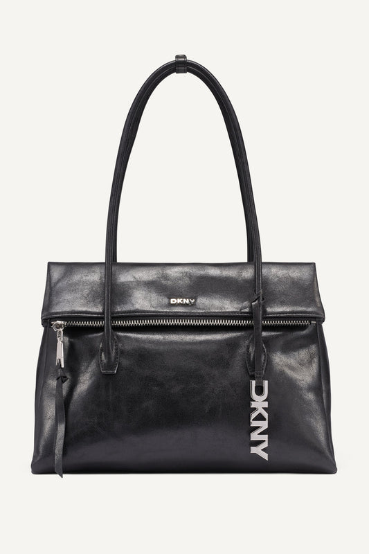 DKNY RIVINGTON LARGE LOGO SATCHEL