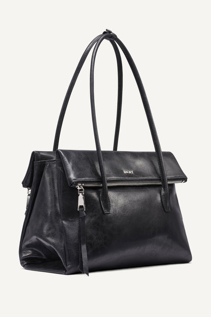 DKNY RIVINGTON LARGE LOGO SATCHEL