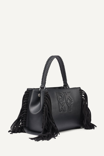 DKNY FOSTER SMALL FRINGE SATCHEL