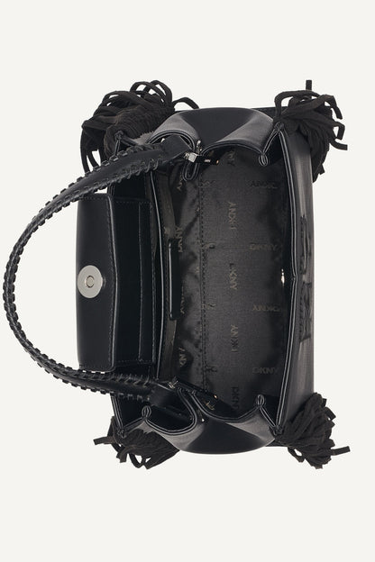 DKNY FOSTER SMALL FRINGE SATCHEL