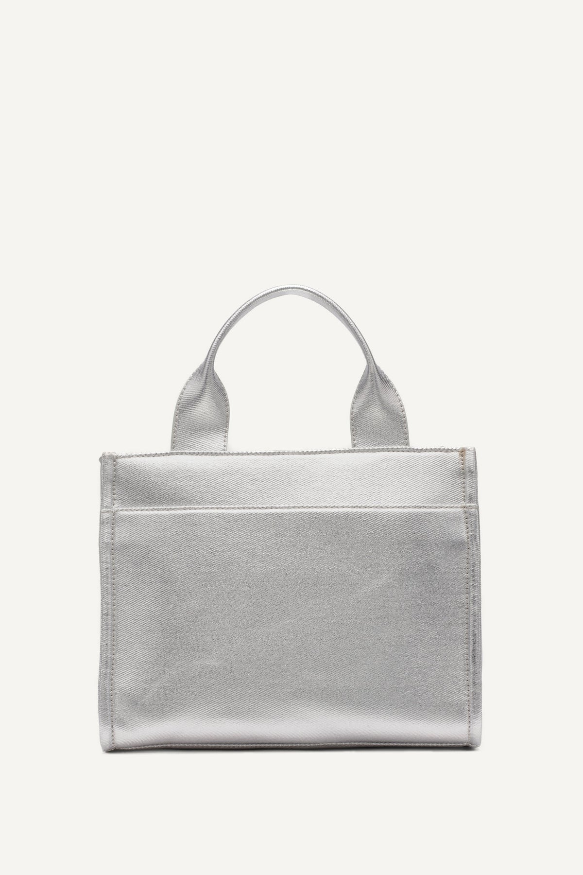 DKNY HADLEE SMALL METALLIC LOGO-EMBOSSED TOTE