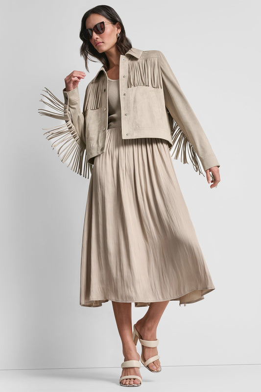 DKNY FRINGE JACKET