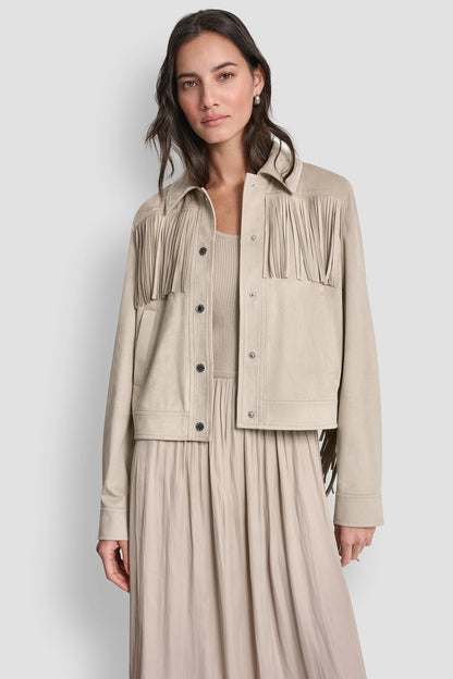 DKNY FRINGE JACKET