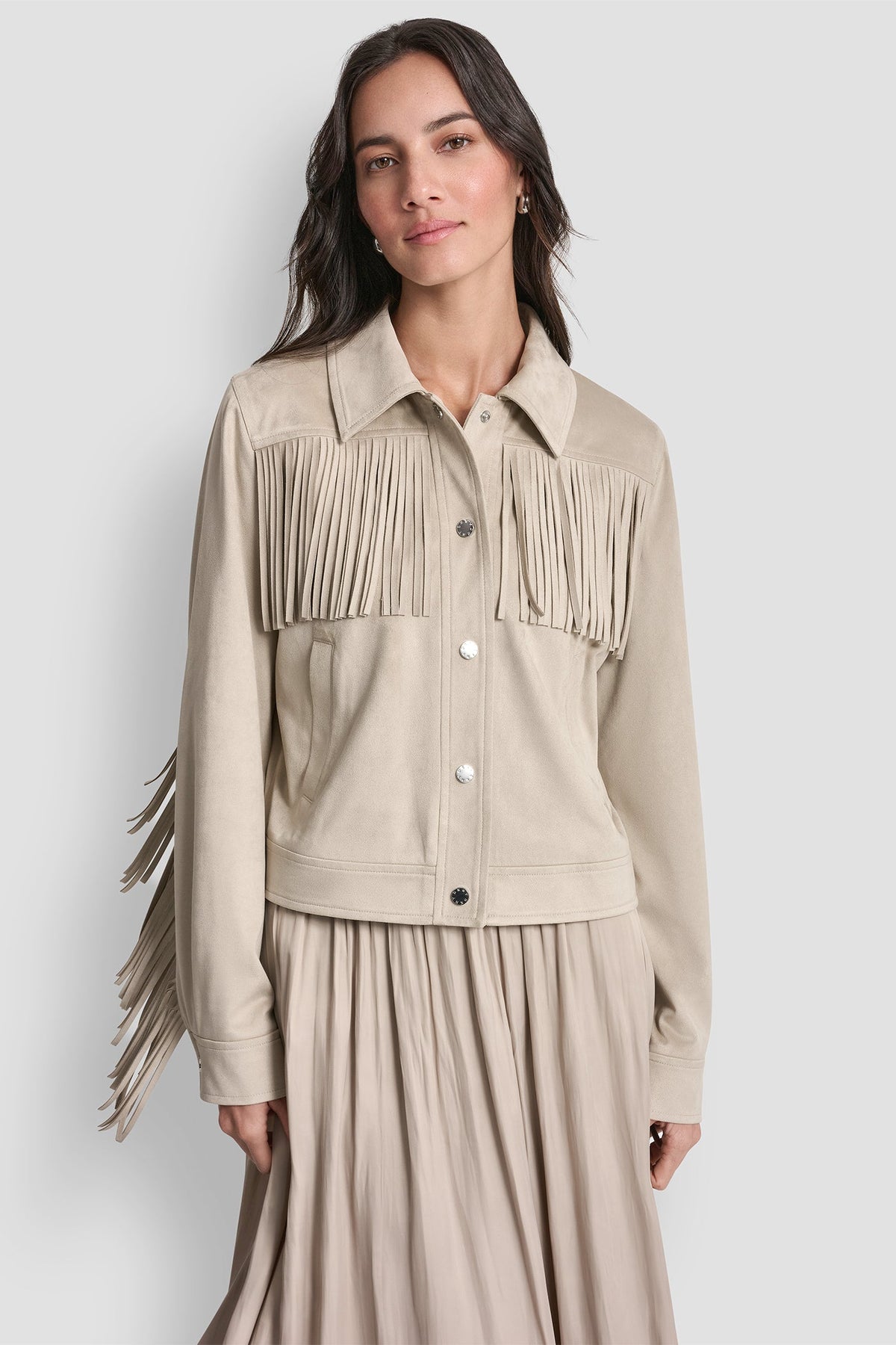 DKNY FRINGE JACKET