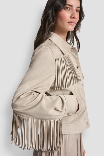 DKNY FRINGE JACKET
