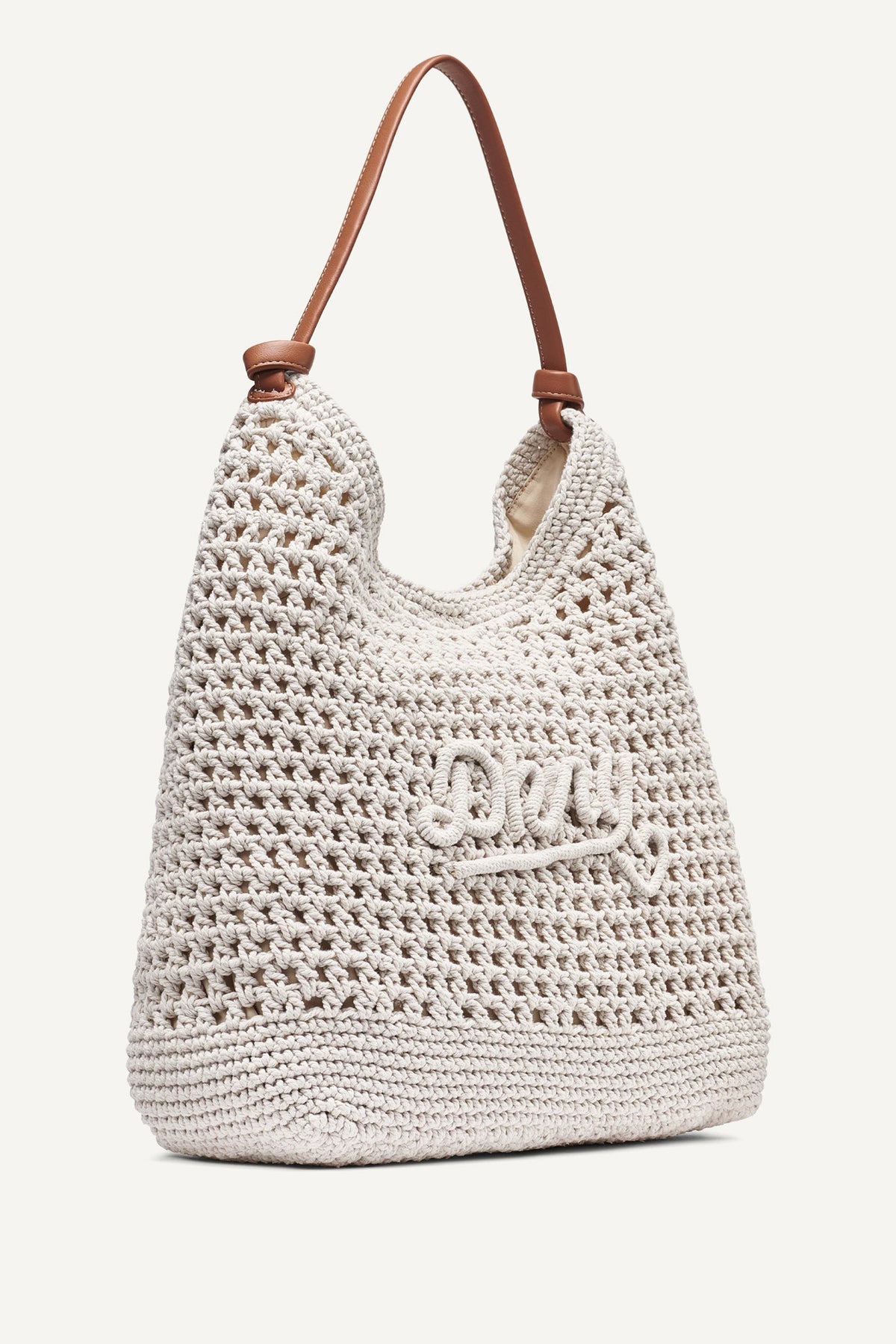 DKNY PAULA CROCHET LOGO HOBO BAG