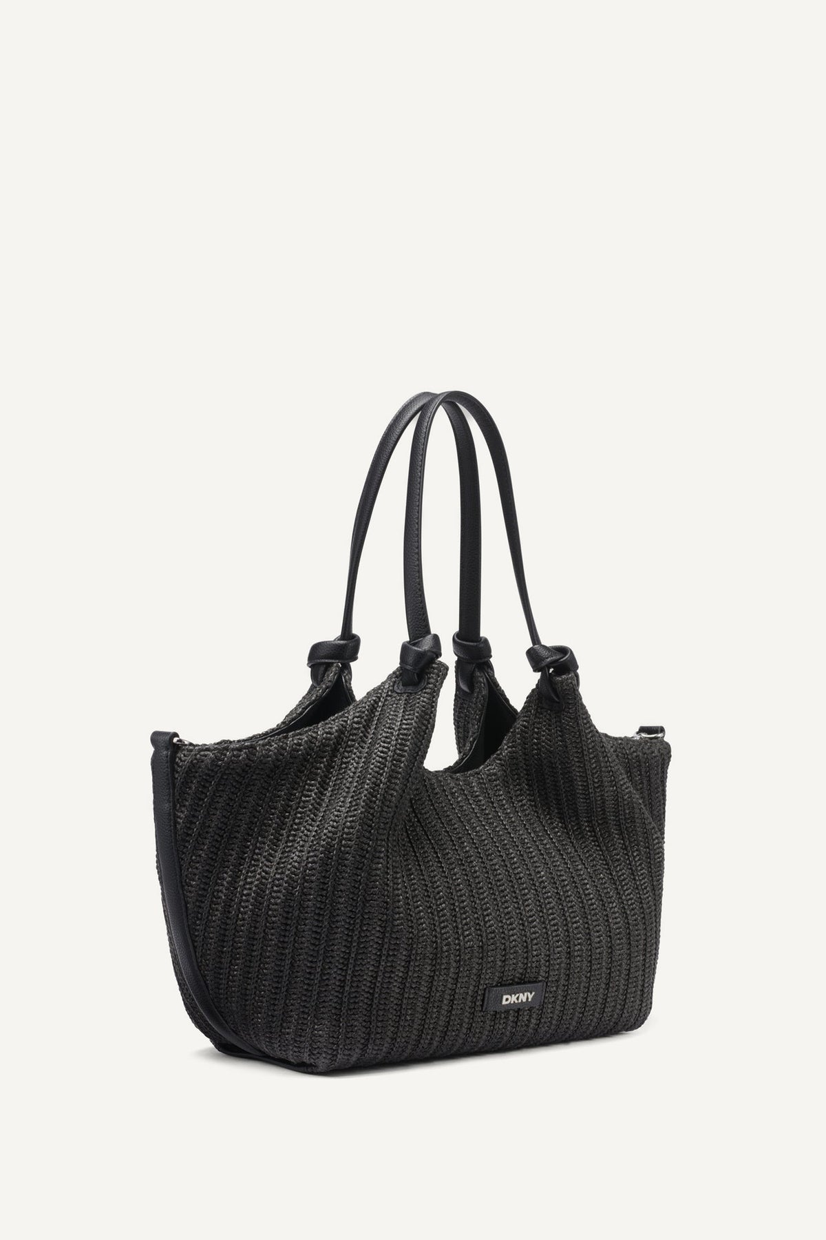 DKNY PAULA CROCHET RAFFIA MEDIUM COMMUTER TOTE