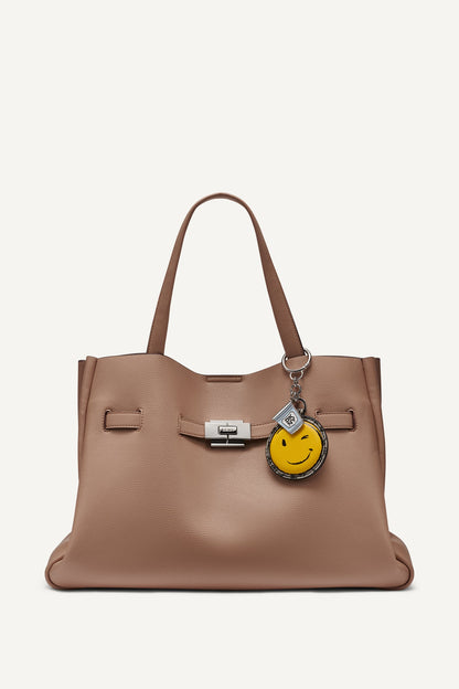 DKNY BRYAR LARGE SMILEY FACE SATCHEL