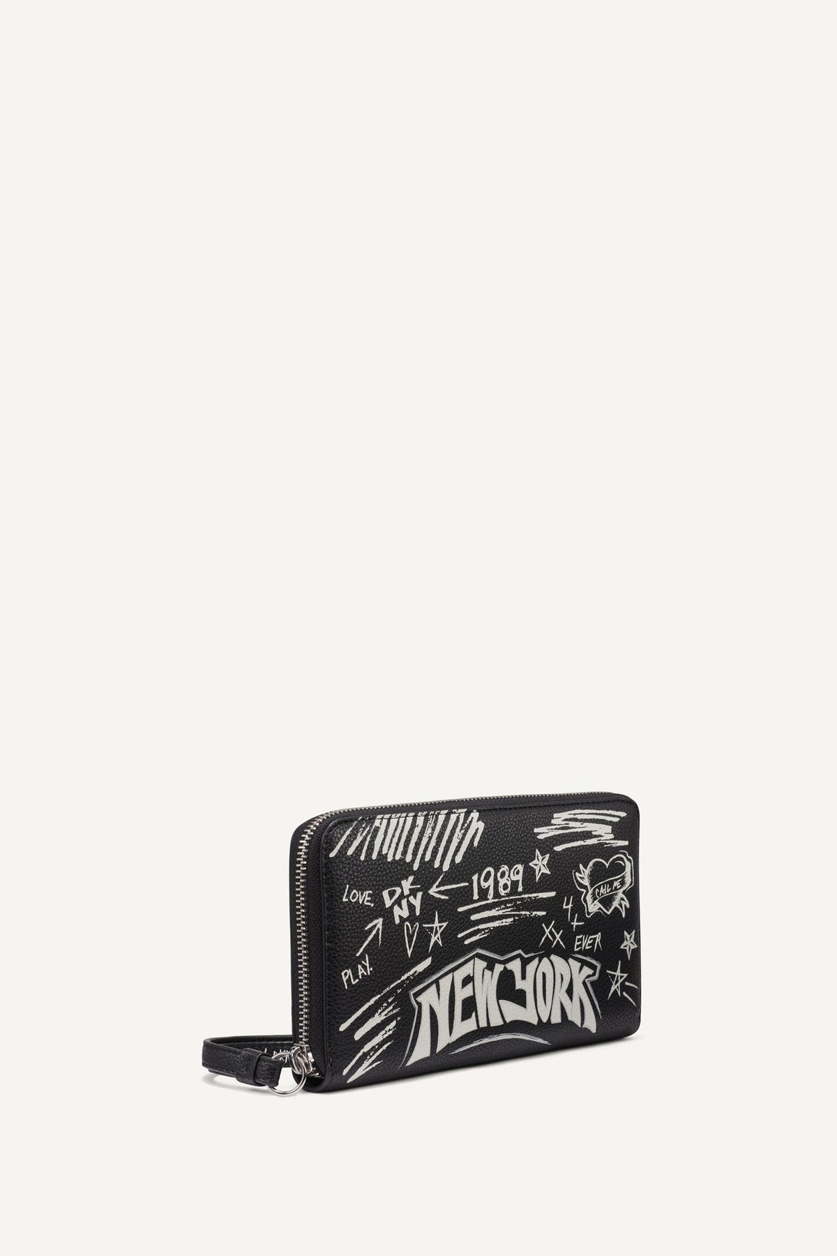 DKNY BRYAR LARGE ZIP AROUND WALLET WITH WRISTLET