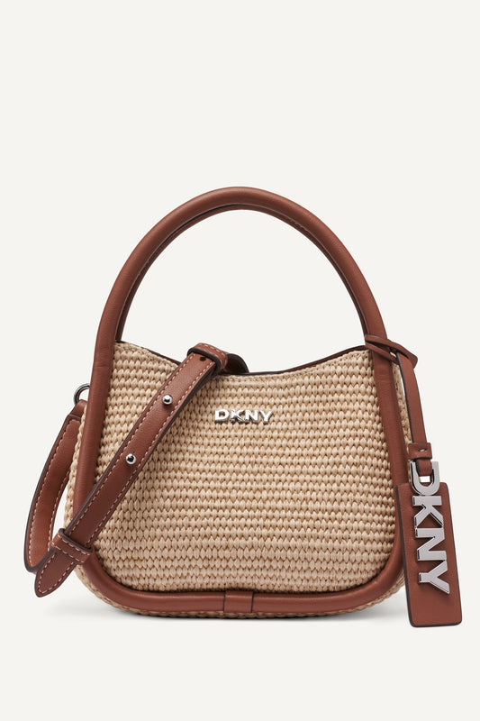 DKNY CAPRI WOVEN HOBO CROSSBODY BAG