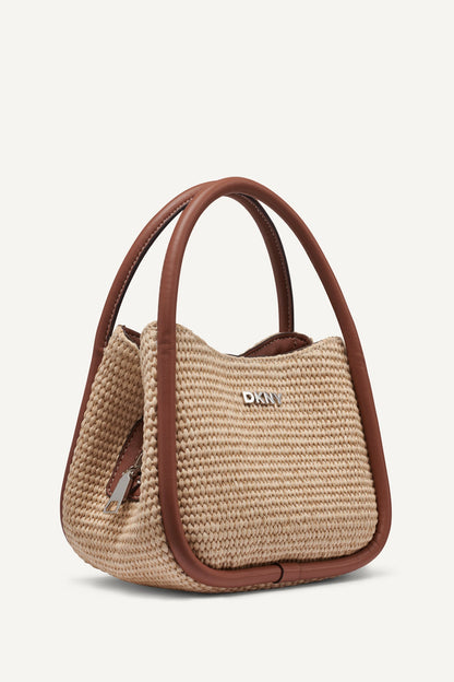 DKNY CAPRI WOVEN HOBO CROSSBODY BAG