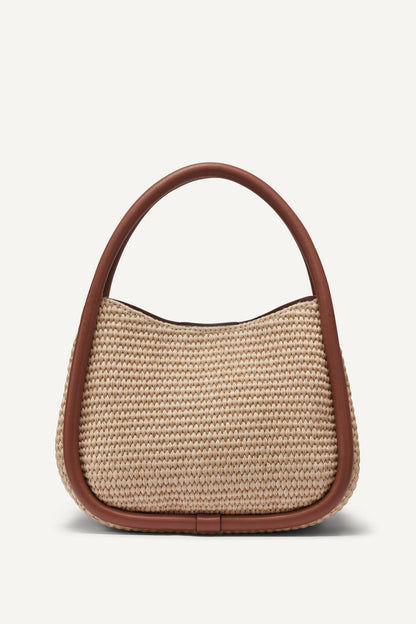 DKNY CAPRI WOVEN HOBO CROSSBODY BAG