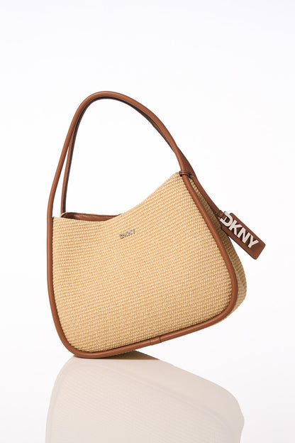 DKNY CAPRI WOVEN STRAW LARGE HOBO BAG