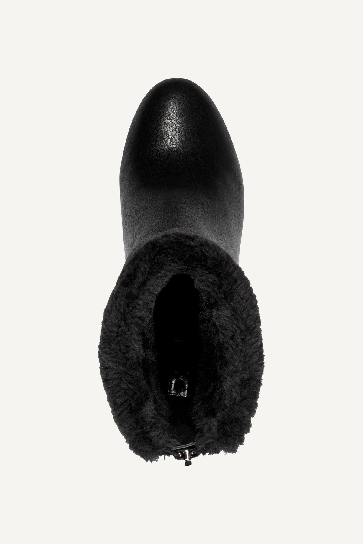 DKNY NADRA FAUX SHEARLING WEDGE BOOTIE