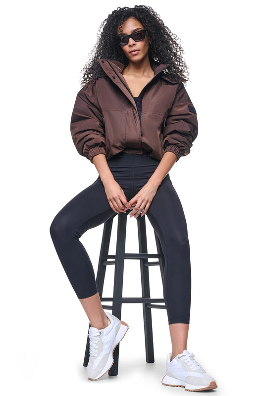 DKNY OVERSIZED LOGO HOODED JACKET
