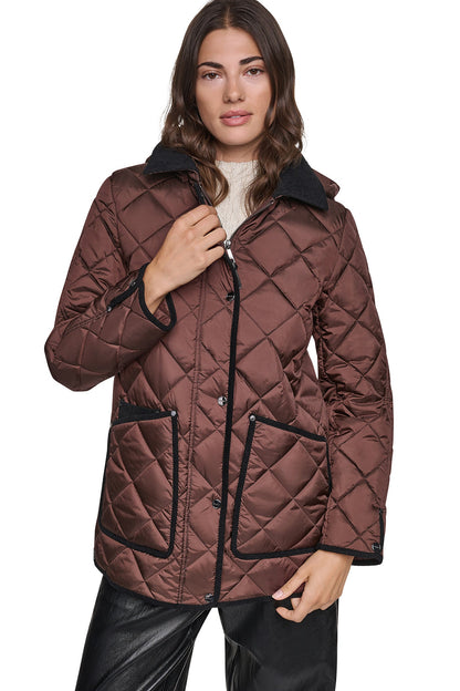 DKNY QUILTED BARN JACKET