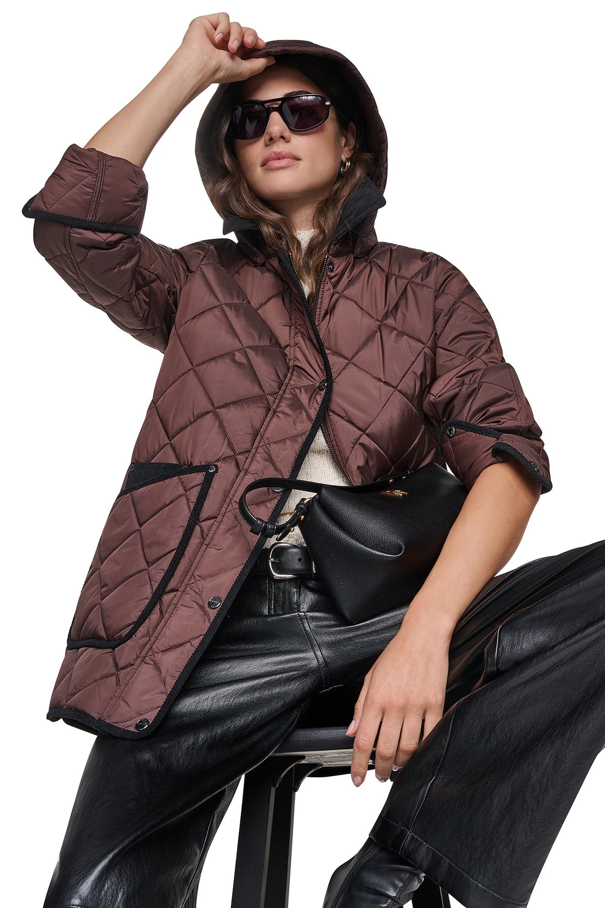 DKNY QUILTED BARN JACKET
