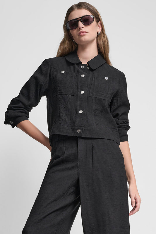 DKNY CROPPED TRUCKER JACKET