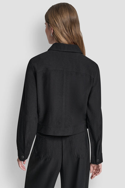 DKNY CROPPED TRUCKER JACKET