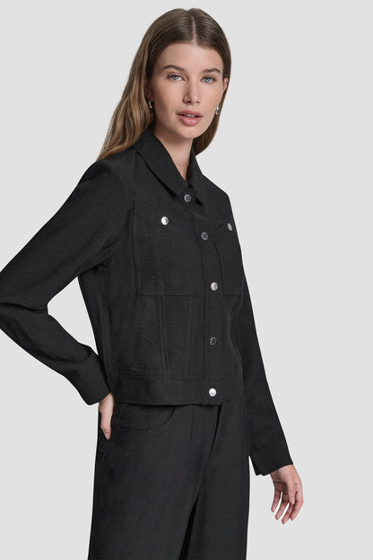 DKNY CROPPED TRUCKER JACKET