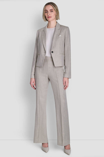DKNY CROPPED SINGLE BUTTON BLAZER