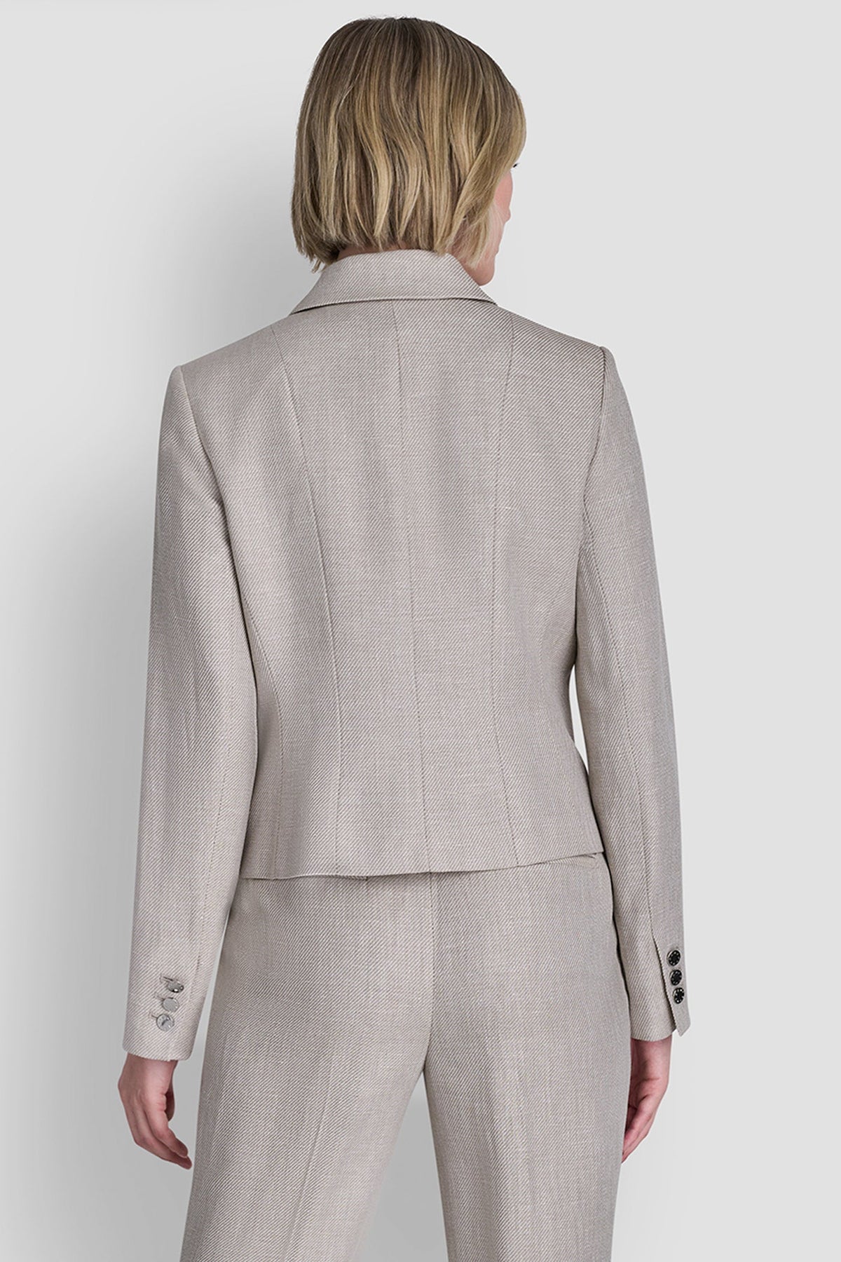 DKNY CROPPED SINGLE BUTTON BLAZER