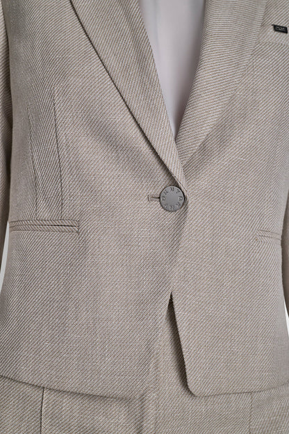 DKNY CROPPED SINGLE BUTTON BLAZER