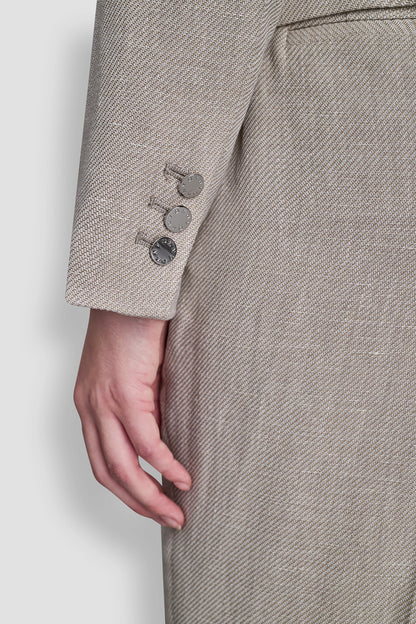 DKNY CROPPED SINGLE BUTTON BLAZER