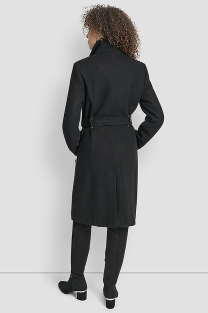 DKNY WOOL WRAP JACKET WITH INSERT