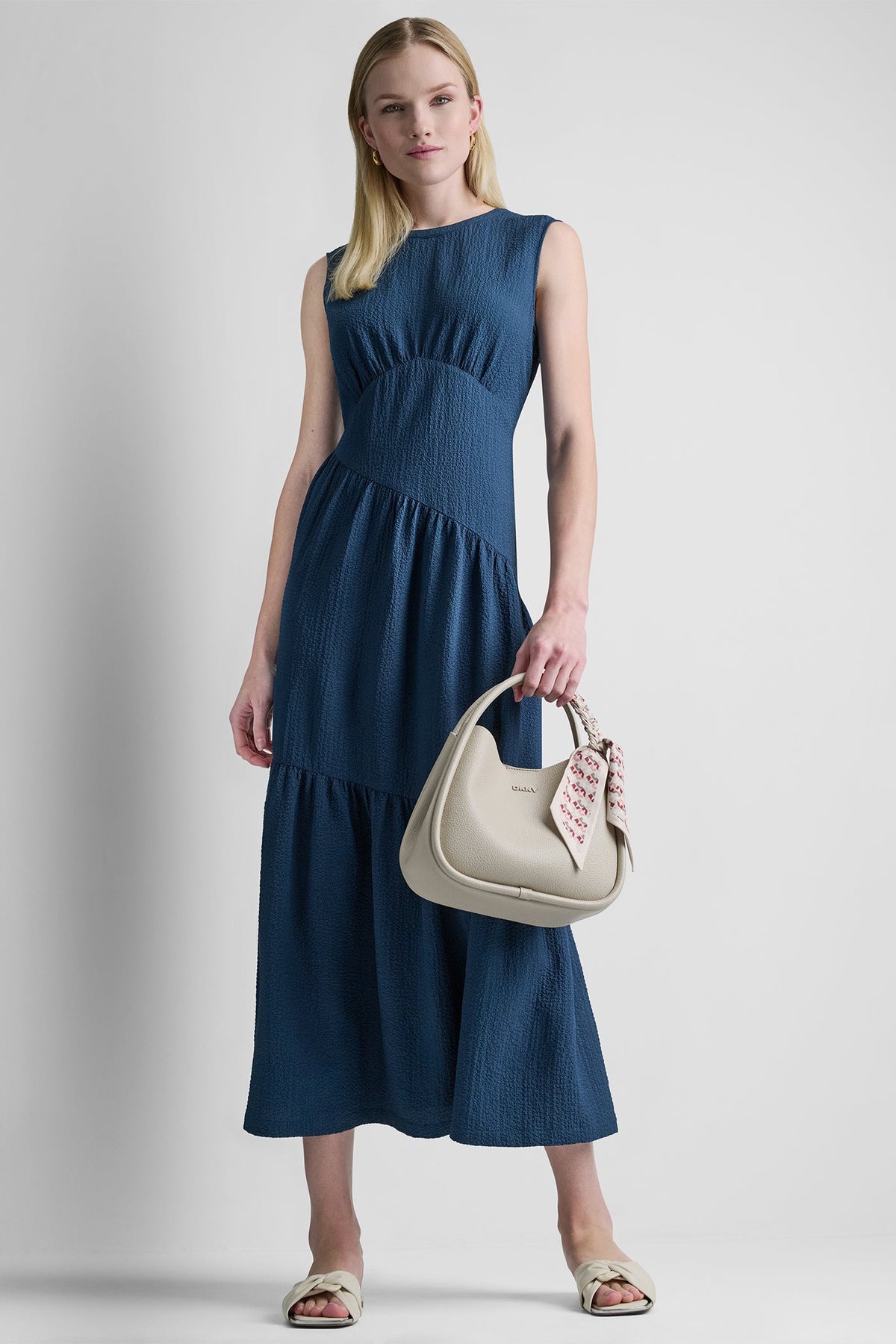 DKNY SLEEVELESS MAXI A-LINE DRESS