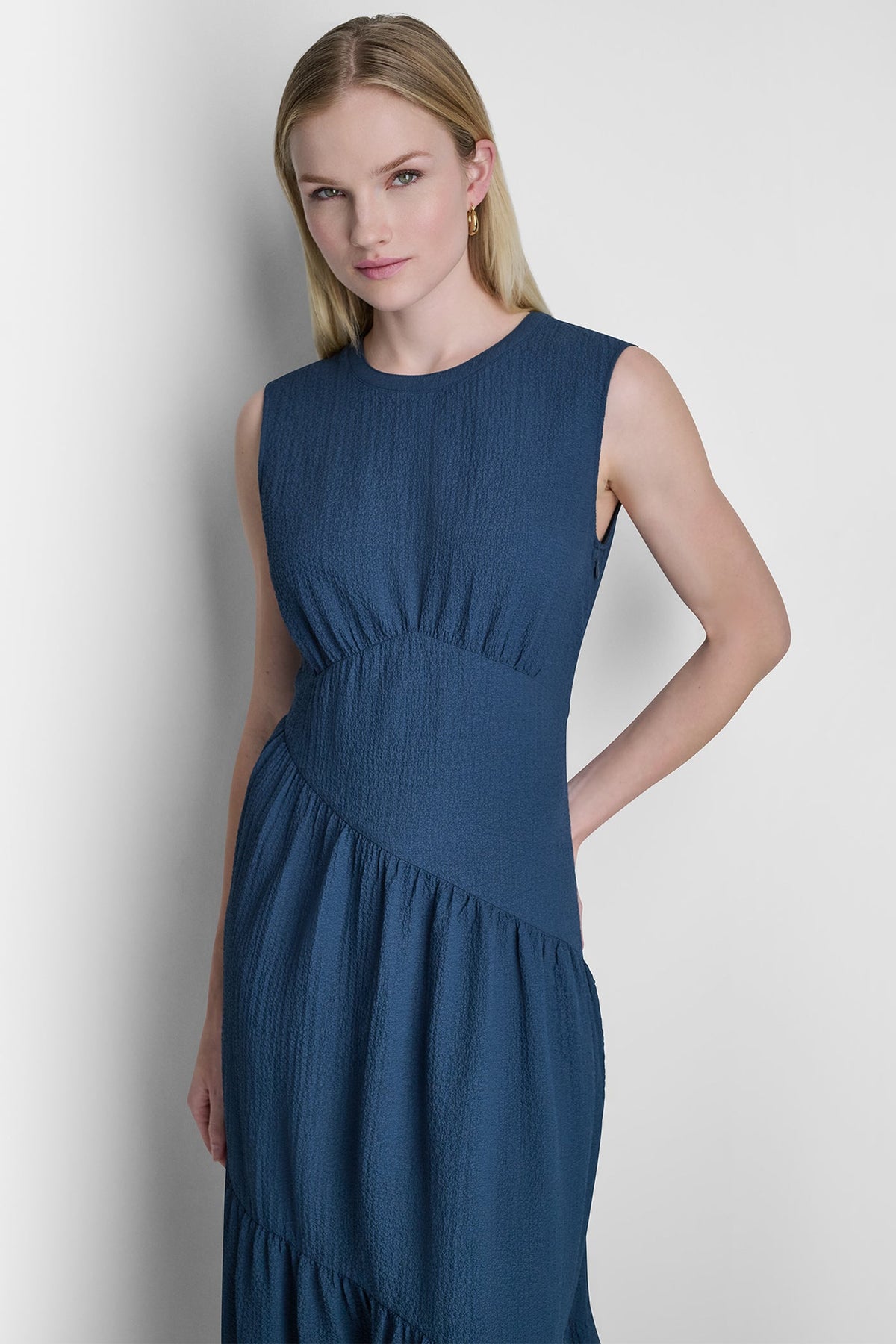 DKNY SLEEVELESS MAXI A-LINE DRESS