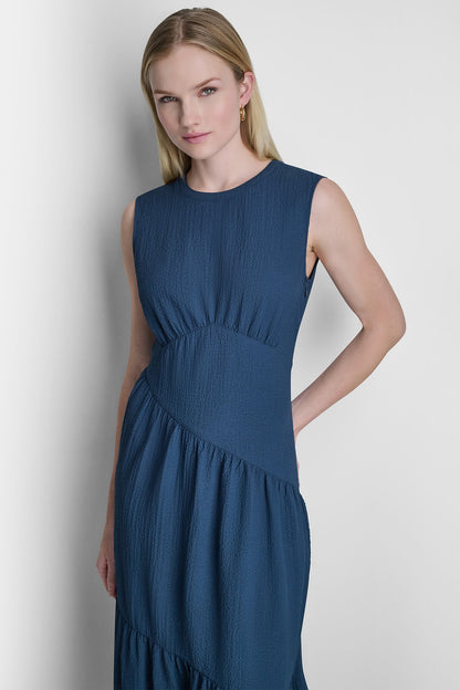DKNY SLEEVELESS MAXI A-LINE DRESS