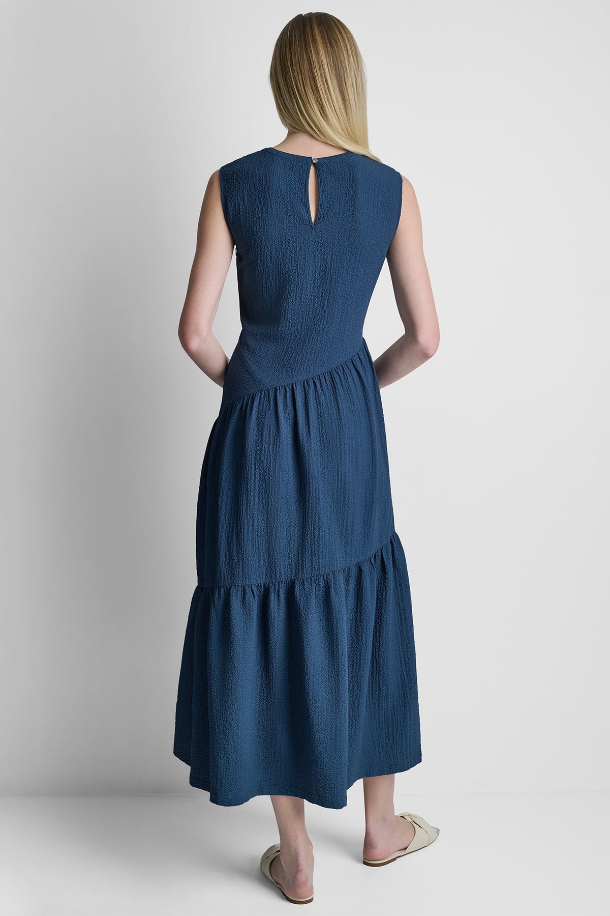 DKNY SLEEVELESS MAXI A-LINE DRESS