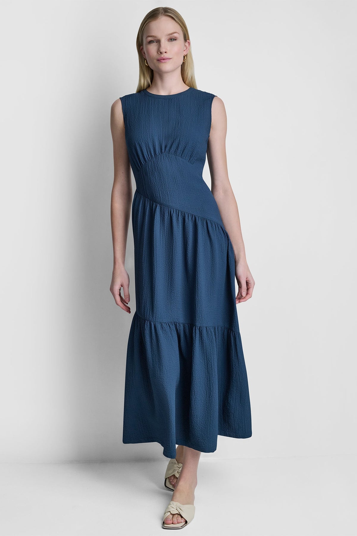 DKNY SLEEVELESS MAXI A-LINE DRESS