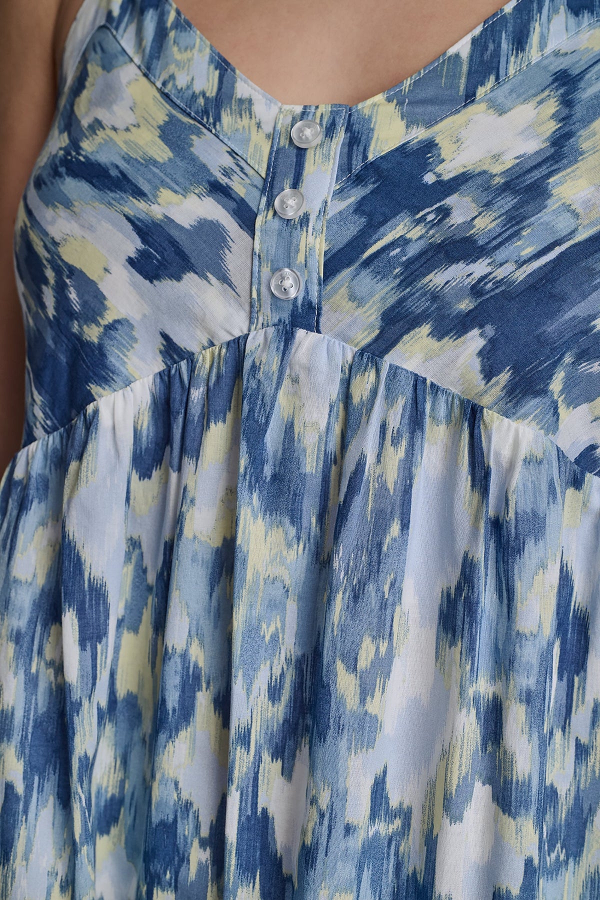 DKNY PRINTED TIERED MIDI TANK DRESS