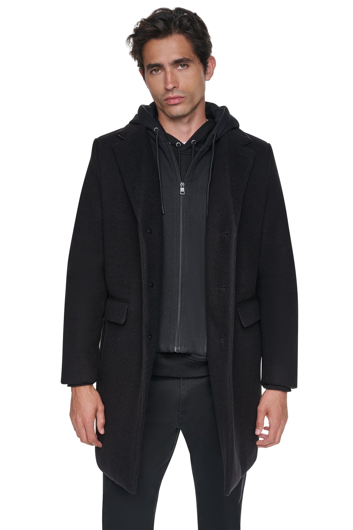 DKNY FAUX WOOL COAT