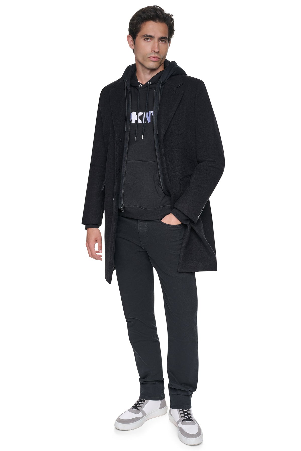 DKNY FAUX WOOL COAT