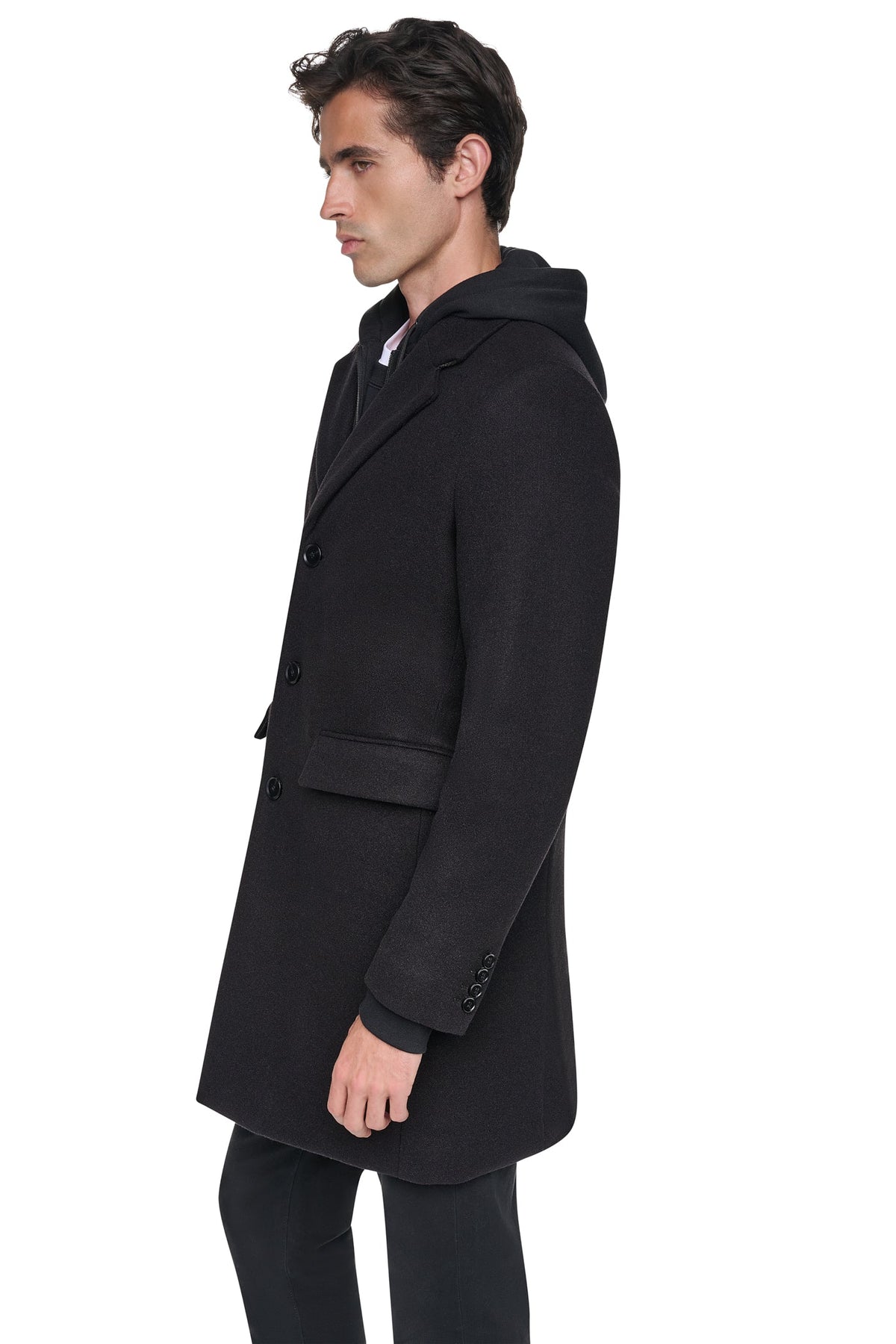 DKNY FAUX WOOL COAT