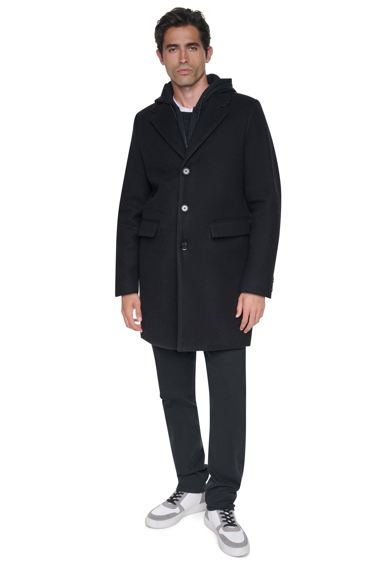 DKNY FAUX WOOL COAT