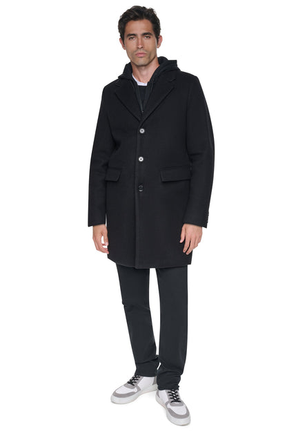 DKNY FAUX WOOL COAT