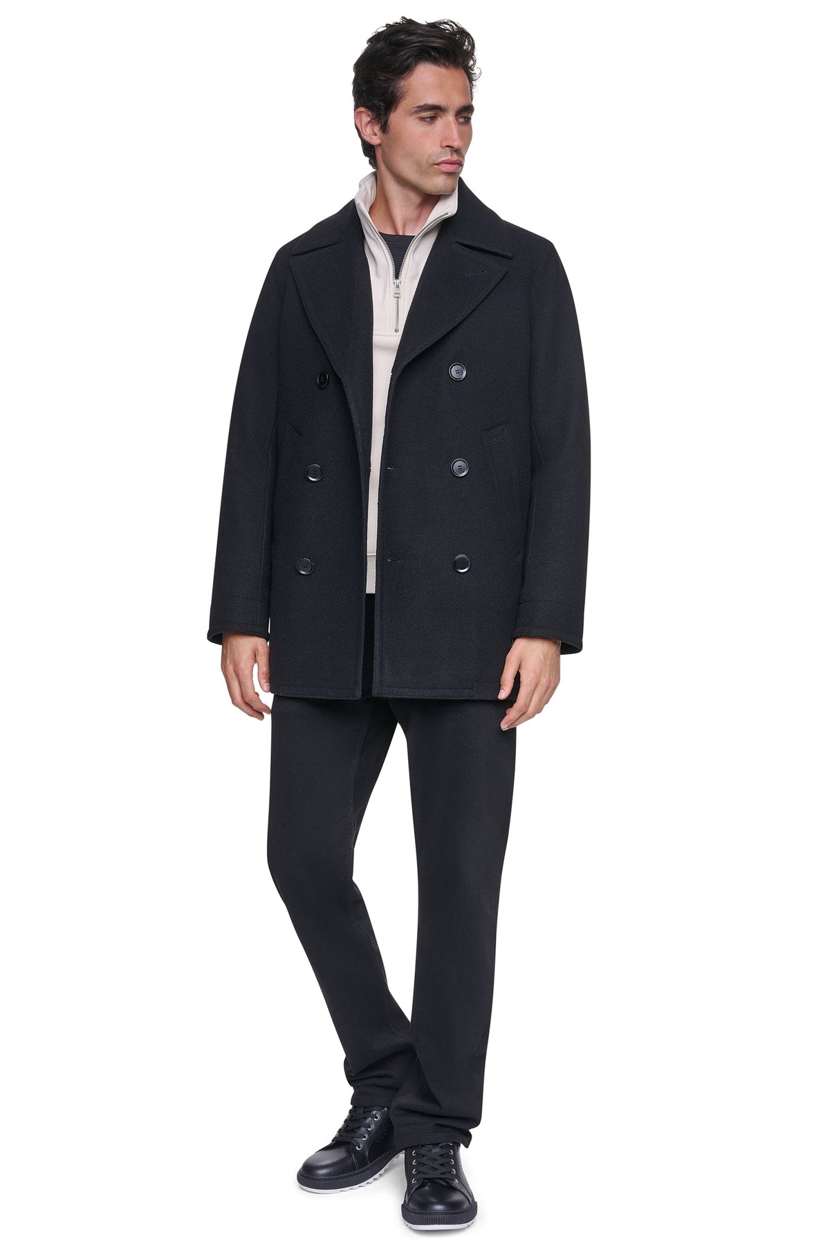 DKNY FAUX WOOL PEACOAT