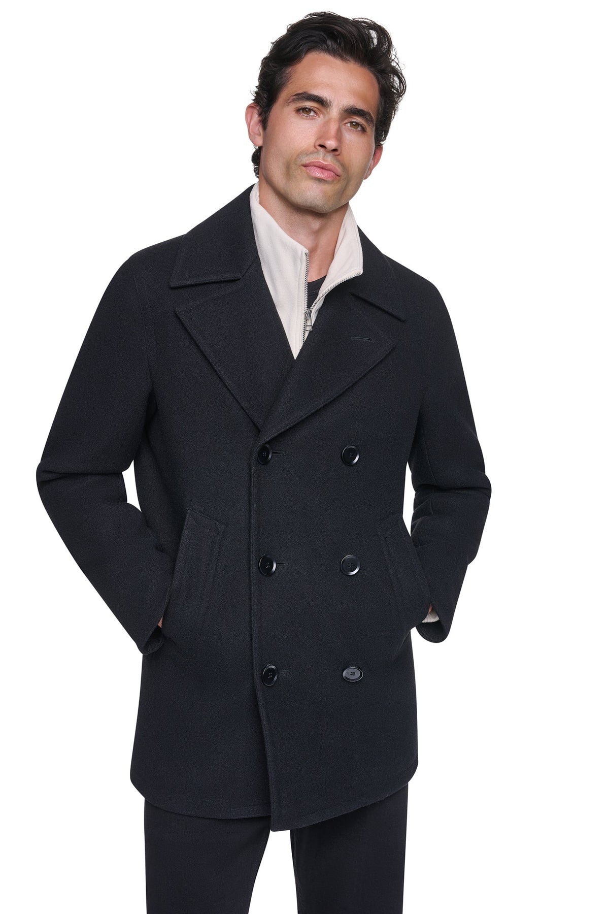 DKNY FAUX WOOL PEACOAT